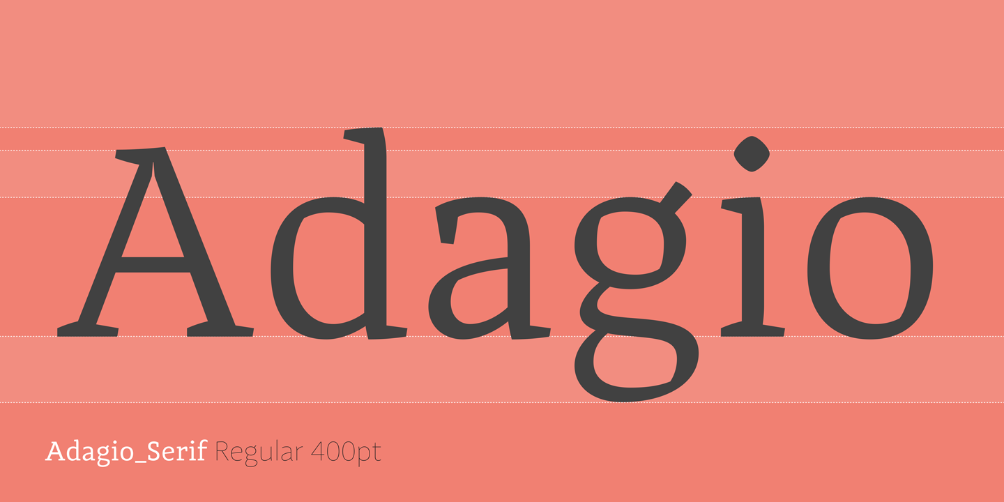 Adagio Serif Extra Light italic Font preview